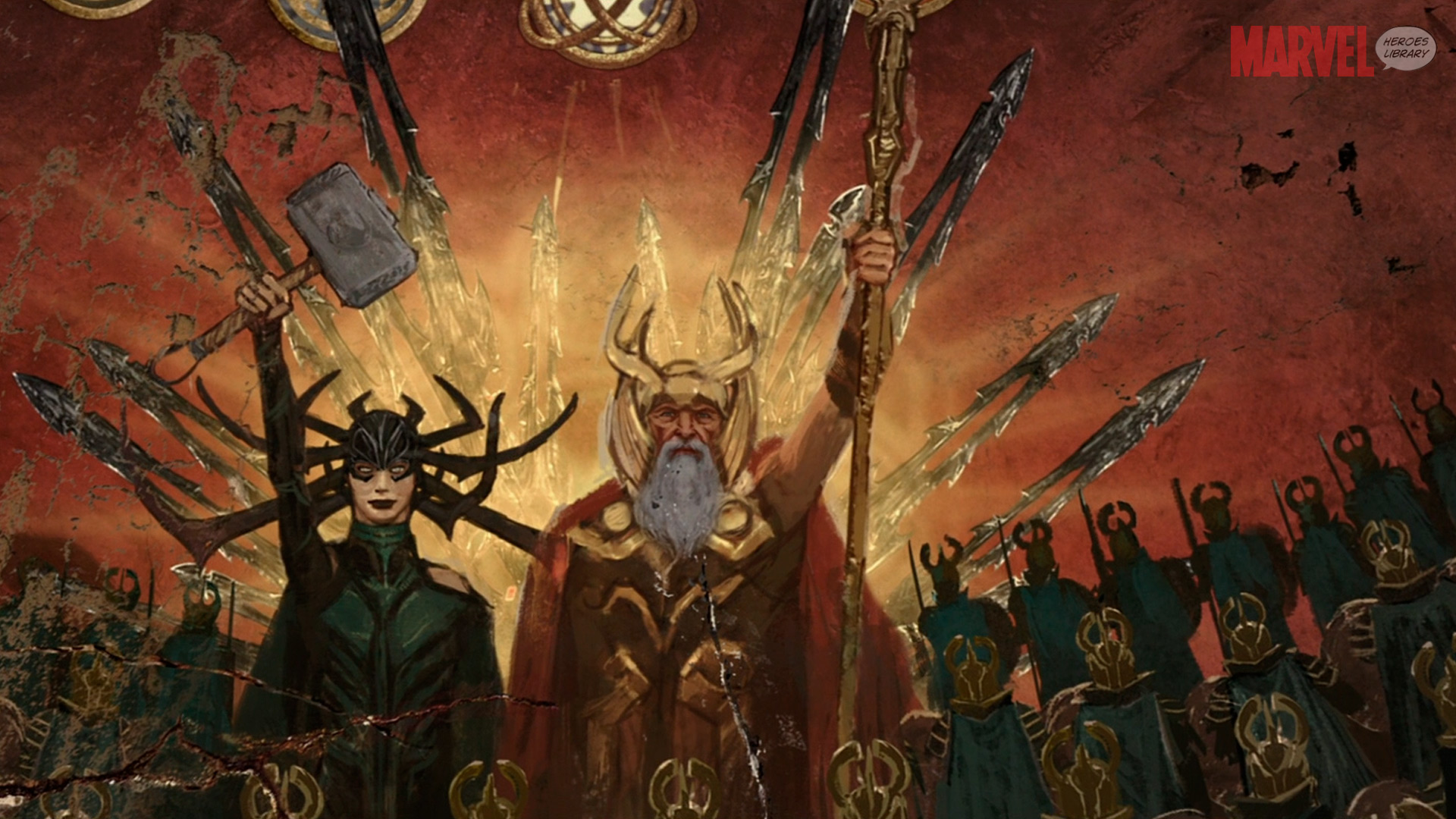 Hela and Odin Painting (Ragnarok) HD Wallpaper