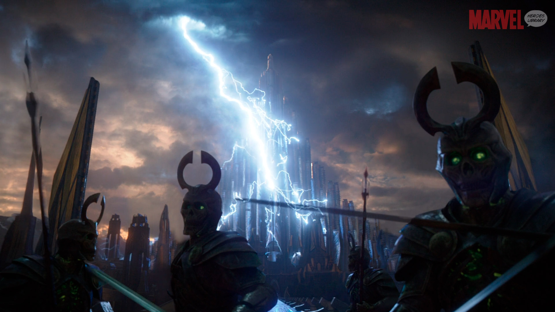 Lightning over Asgard (Ragnarok) HD Wallpaper