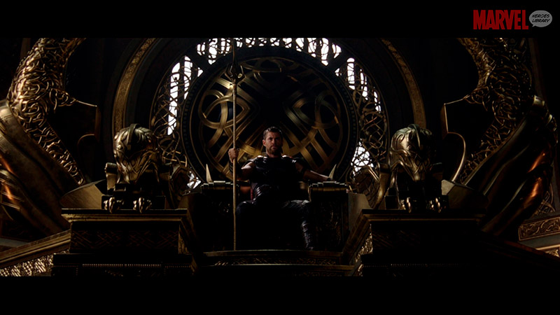 Thor on the Throne of Asgard