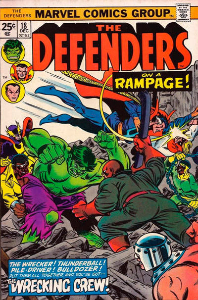 Defenders, The (1972 series) #18 cover