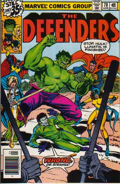 Defenders, The (1972 series) #70 cover