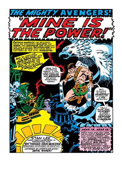 Page #1 from Avengers, The (1963 series) #49