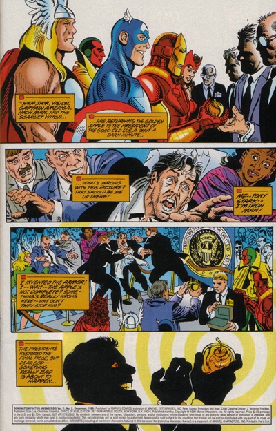 Page #1 from Domination Factor: Avengers (1999 series) #2