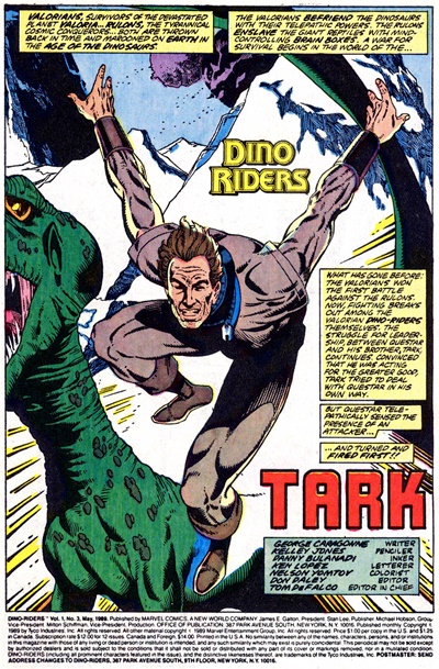 Page #1 from Dino Riders (1989 series) #3