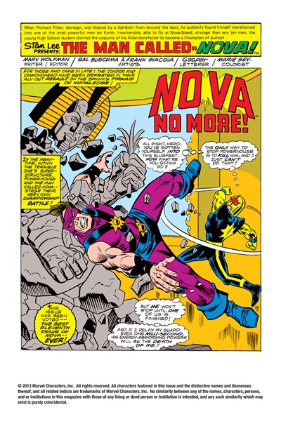 Page #1 from Nova (1976 series) #11