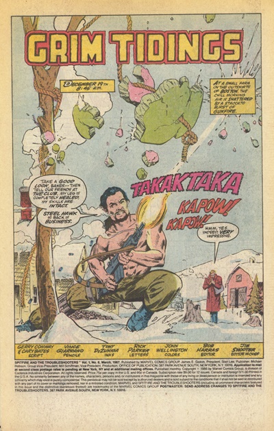 Page #1 from Spitfire and the Troubleshooters (1986 series) #6