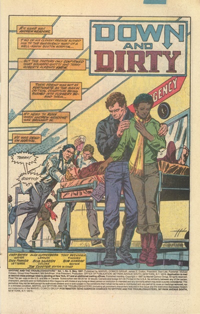 Page #1 from Spitfire and the Troubleshooters (1986 series) #8
