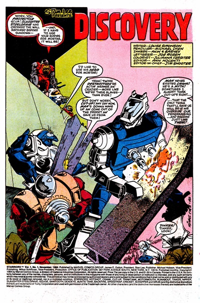 Page #1 from Starriors (1984 series) #1