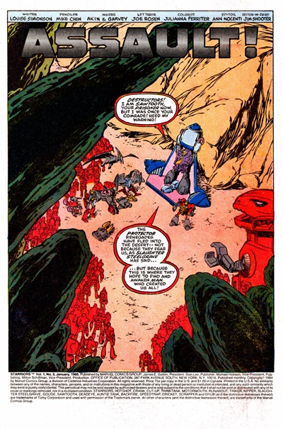 Page #1 from Starriors (1984 series) #3